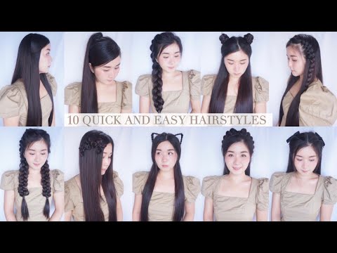 10 ทรงผมทำเองง่ายๆ ทำได้ใน 3 นาที | Quick & Easy hairstyles